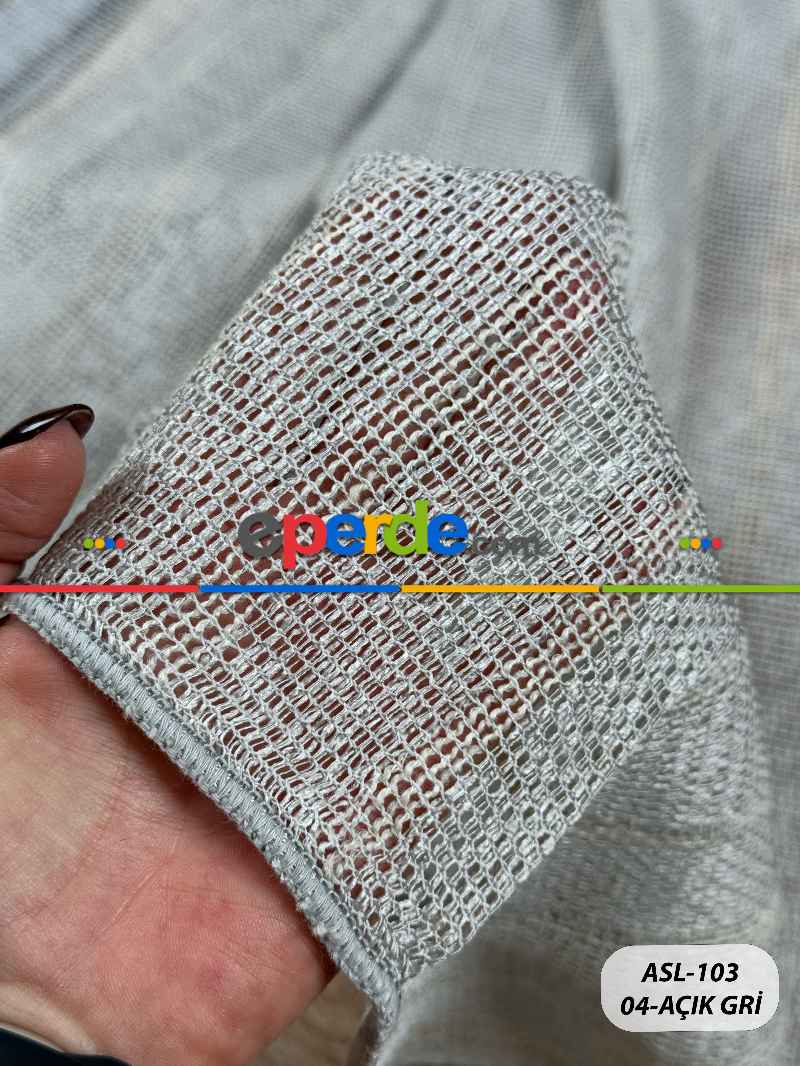 Çizgili Keten Doğal Dokulu Düz Tül Perde, Ağır Gramajlı Özel Dokuma Premium Seri