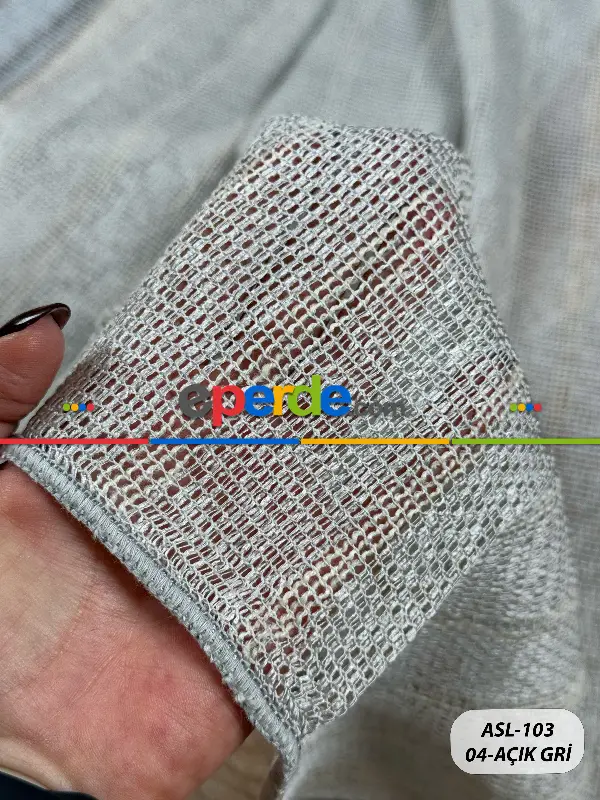 Çizgili Keten Doğal Dokulu Düz Tül Perde, Ağır Gramajlı Özel Dokuma Premium Seri