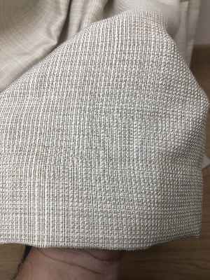 Krem Desenli Jakar Fon Perde- Krem