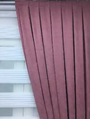 Pembe Düz Fon Perde (280 Eninde)- Pembe