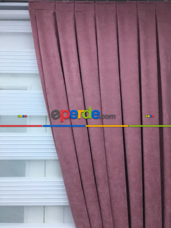 Pembe Düz Fon Perde (280 Eninde)- Pembe