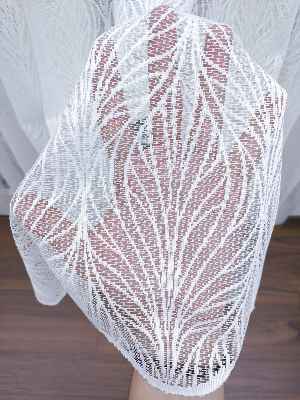 Örme Desenli Tül Perde 100% Orjinal Ürün- Ekru