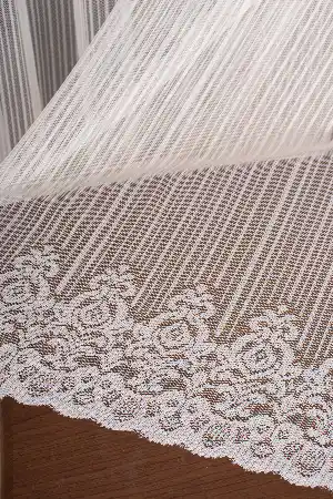 Çizgili Etek Damask Tül Perde Pa 7041