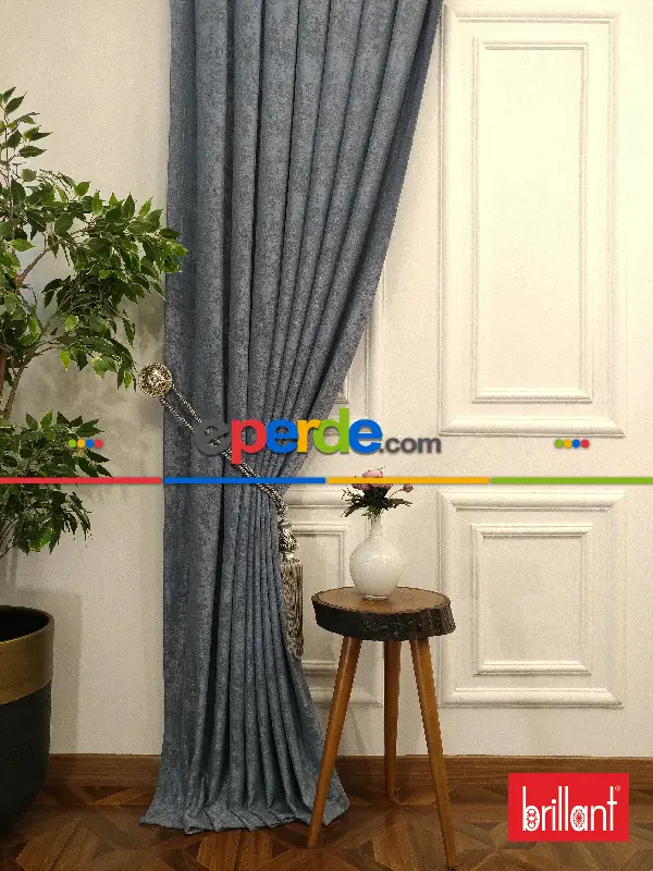 Brillant Jakar Fon Gri Renk Düz Fon Perde - Gri-füme-antrasit
