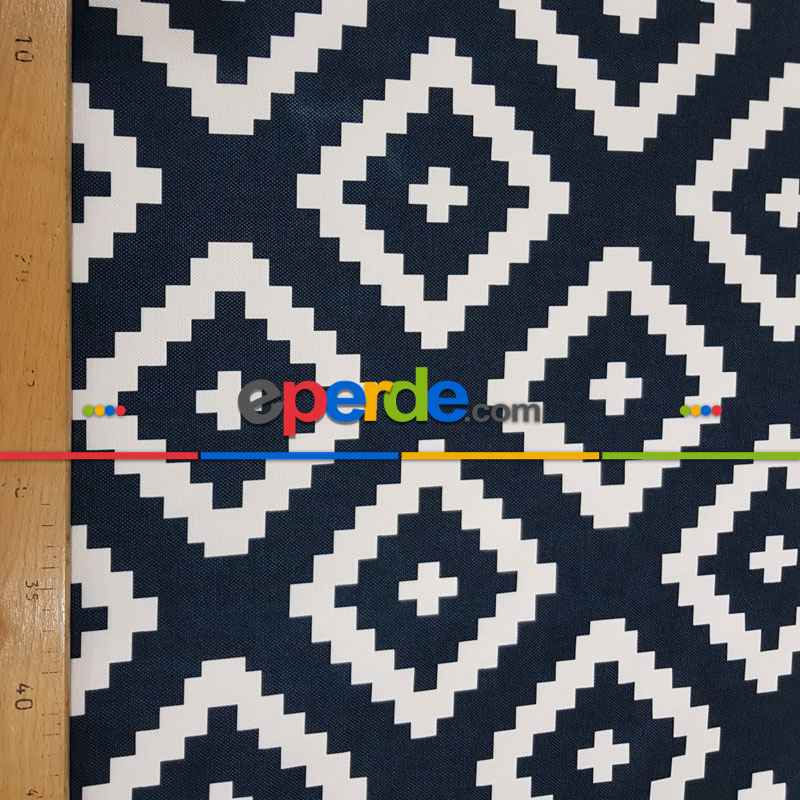 Siyah Mutfak Perdesi Kanat Fon Perde Modern Desenli- Siyah