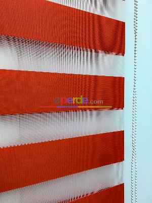 Kırmızı Düz Eco Seri Zebra Perde- Kırmızı