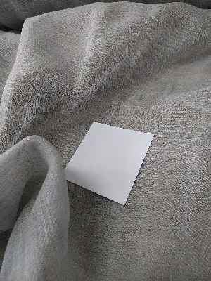 Düz Modern Dökümlü Keten Tül Perde - Açık Gri