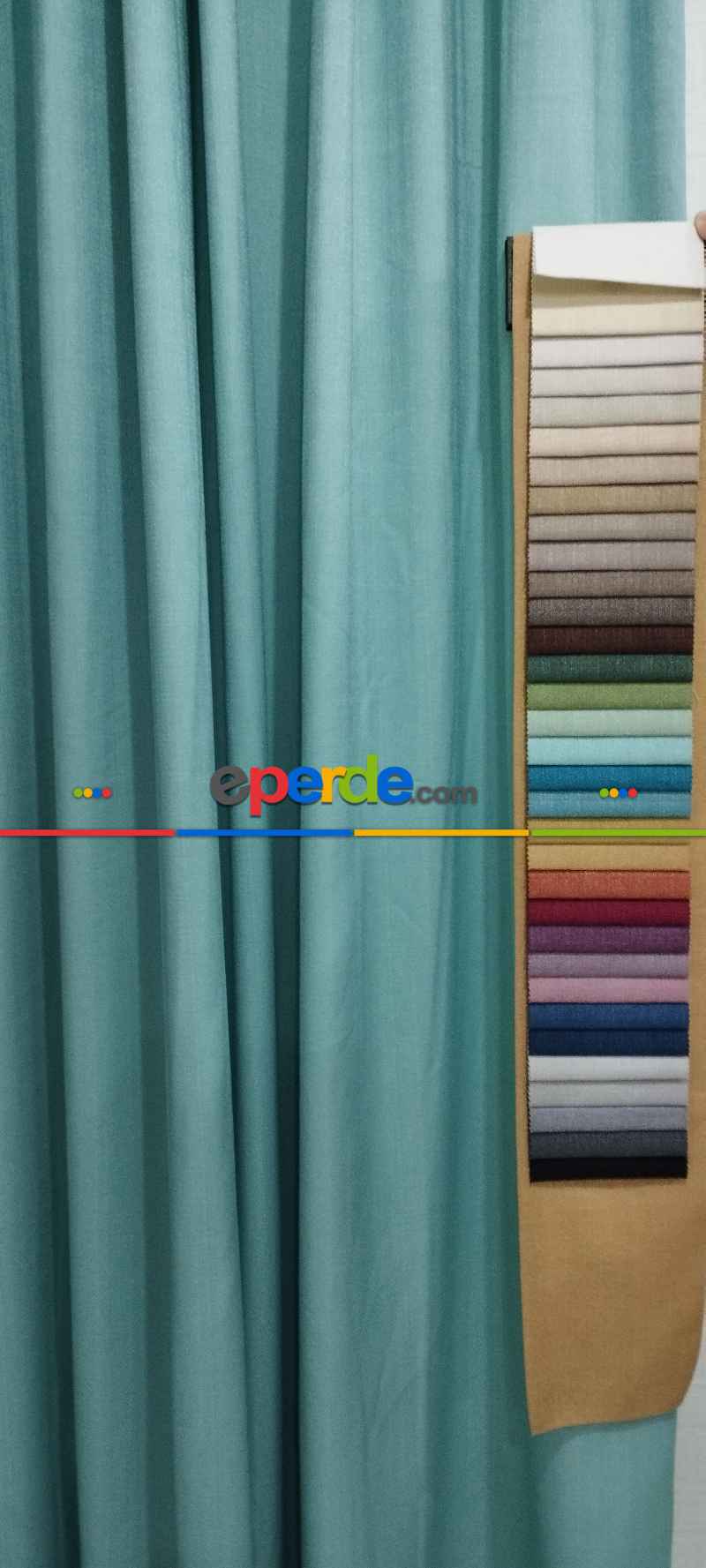 Geniş Enli Jakarlı Dokuma Salon Yatak Odası Lüks Perdeler 33 Renk Seçenekli
