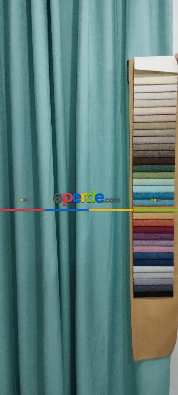 Yatak Odası - Geniş Enli Jakarlı Dokuma Salon Yatak Odası Lüks Perdeler 33 Renk Seçenekli