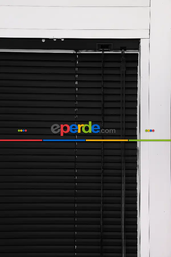 Fırsat !!! Kaliteli Siyah Renk - Alüminyum Jaluzi Perde - 25mm Kalınlığında- Siyah