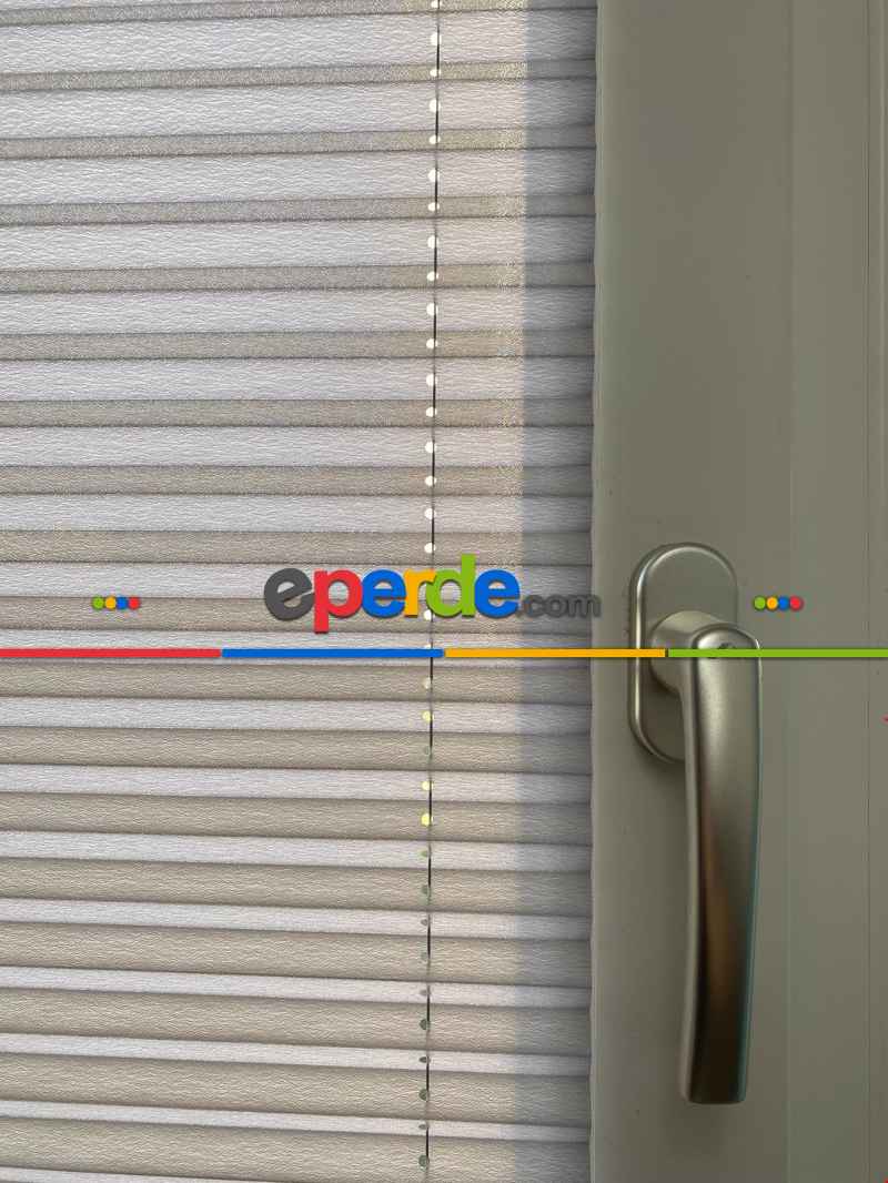 Mutfak - Plisel Perde, Gri Diamond Seri Cam Balkon Perdesi 1. Kalite Matkapsız Montaj Yaylı Sistem