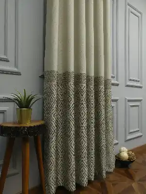 Modern Pano Fon Perde Bantlı Çift Renk - 501- Kahve Venge-kahve