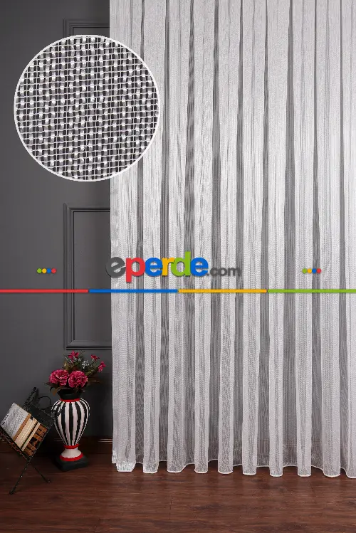 İnci Çizgili Armür Tül Perde Akdz 1038