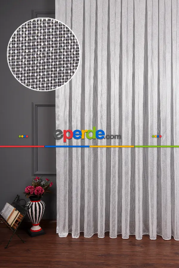 İnci Çizgili Armür Tül Perde Akdz 1038