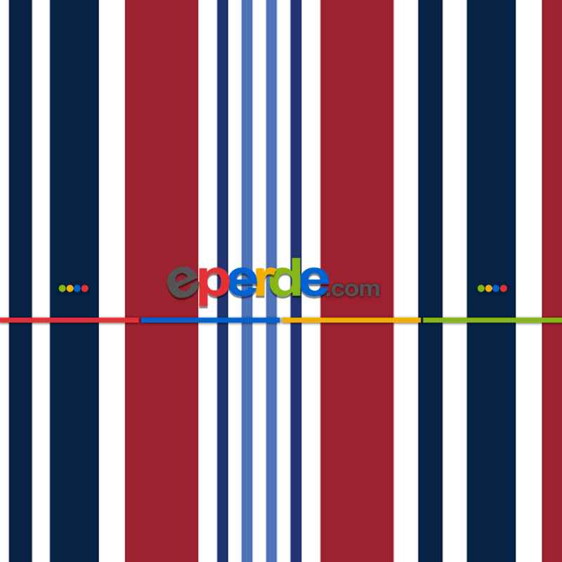 Çizgi Desenli Fon Perde Evm408-9 Kumaşı Kalındır Duck Bezi Değildir- Lacivert-Mavi-Kırmızı-Beyaz