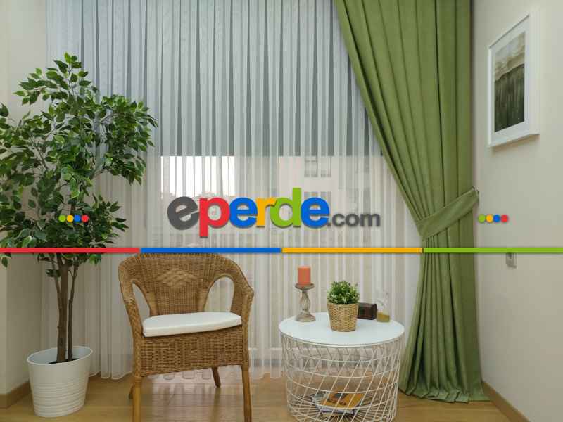 Soft Yeşil Fon Perde (180)- Açık Yeşil