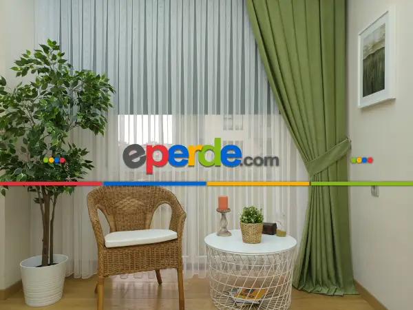 Soft Yeşil Fon Perde (180)- Açık Yeşil