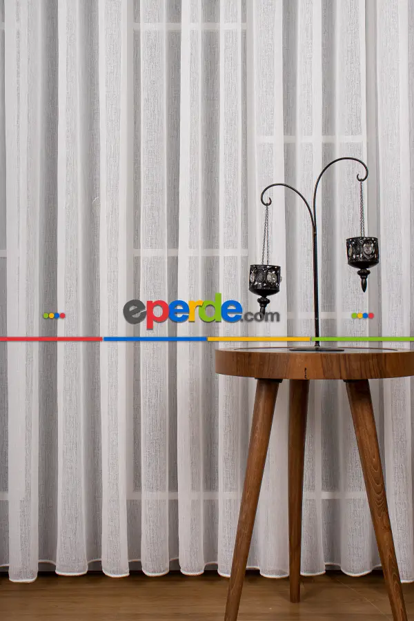 Salon Tül - Kum Düz Tül Perde