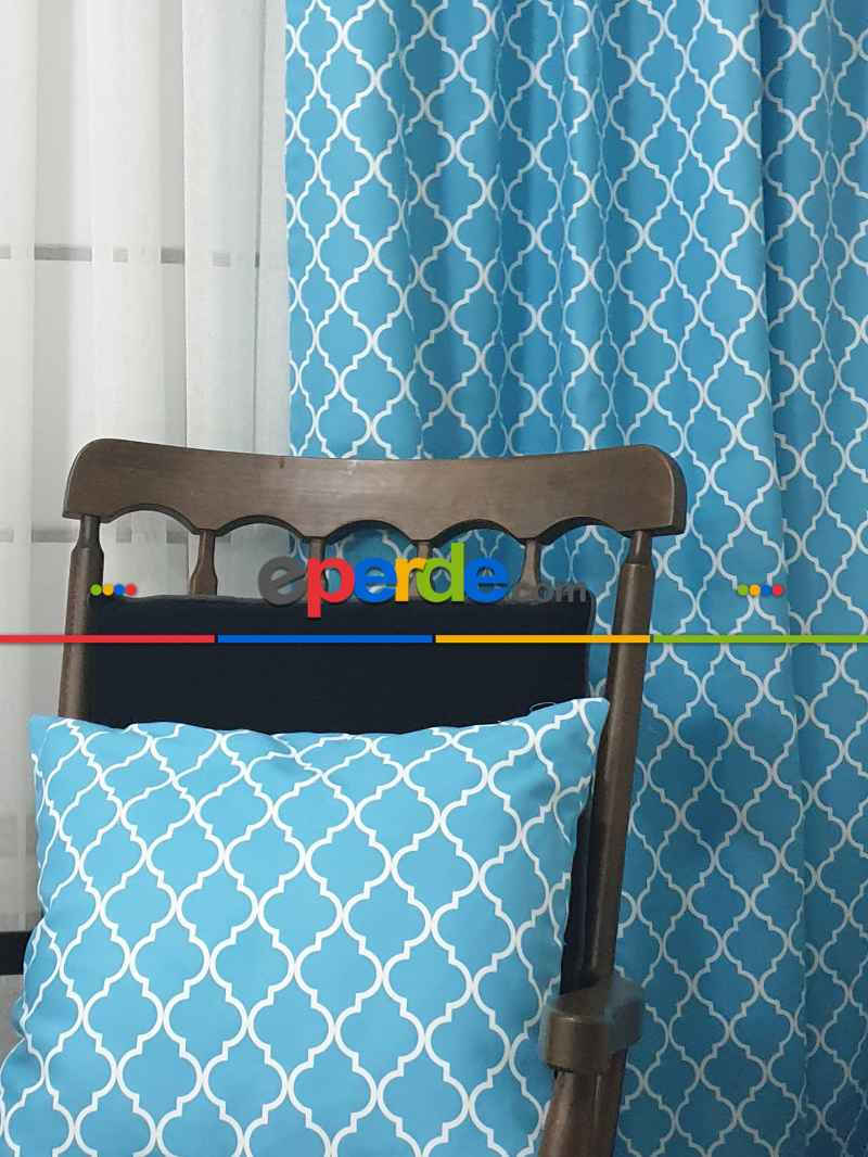 Ottoman Desenli Fon Perde Evm1928 Kumaşı Kalındır Duck Bezi Değildir