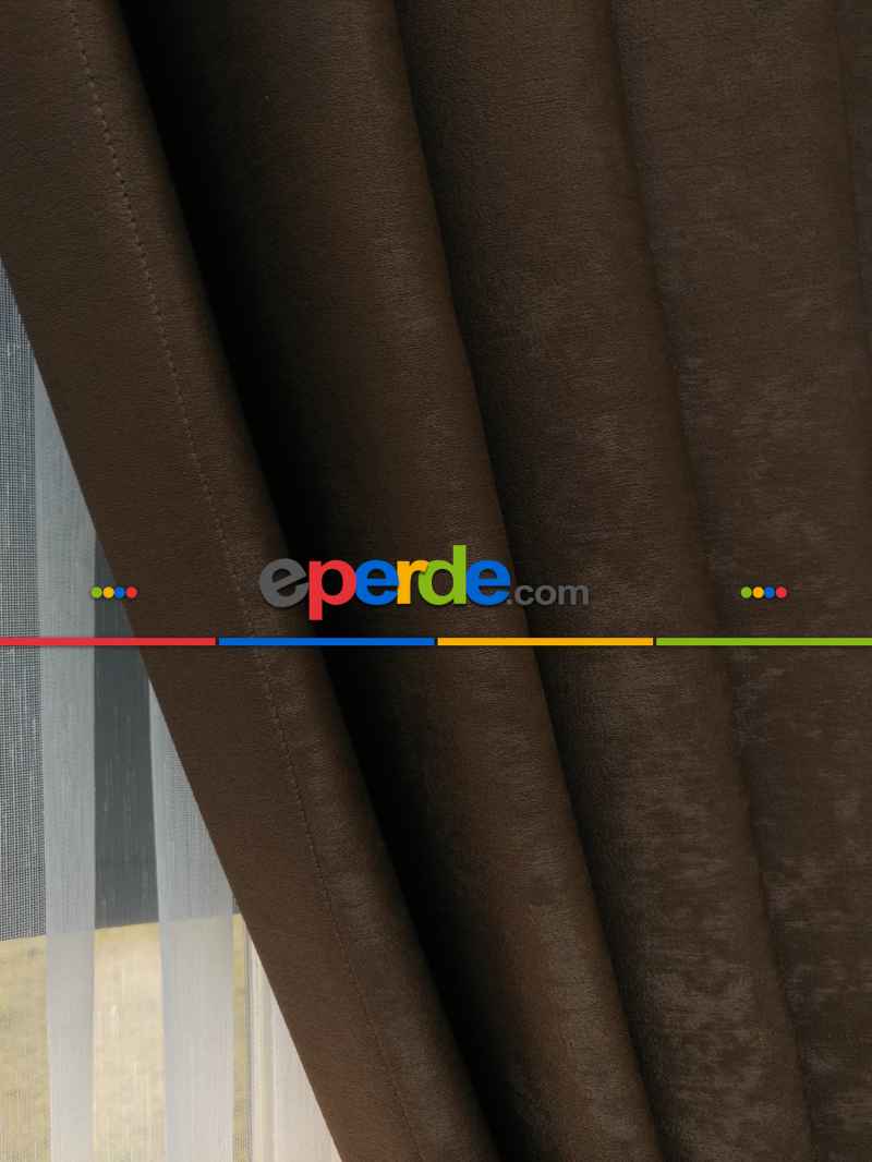Soft Açık Kahve Fon Perde (150)- Kahve Açık
