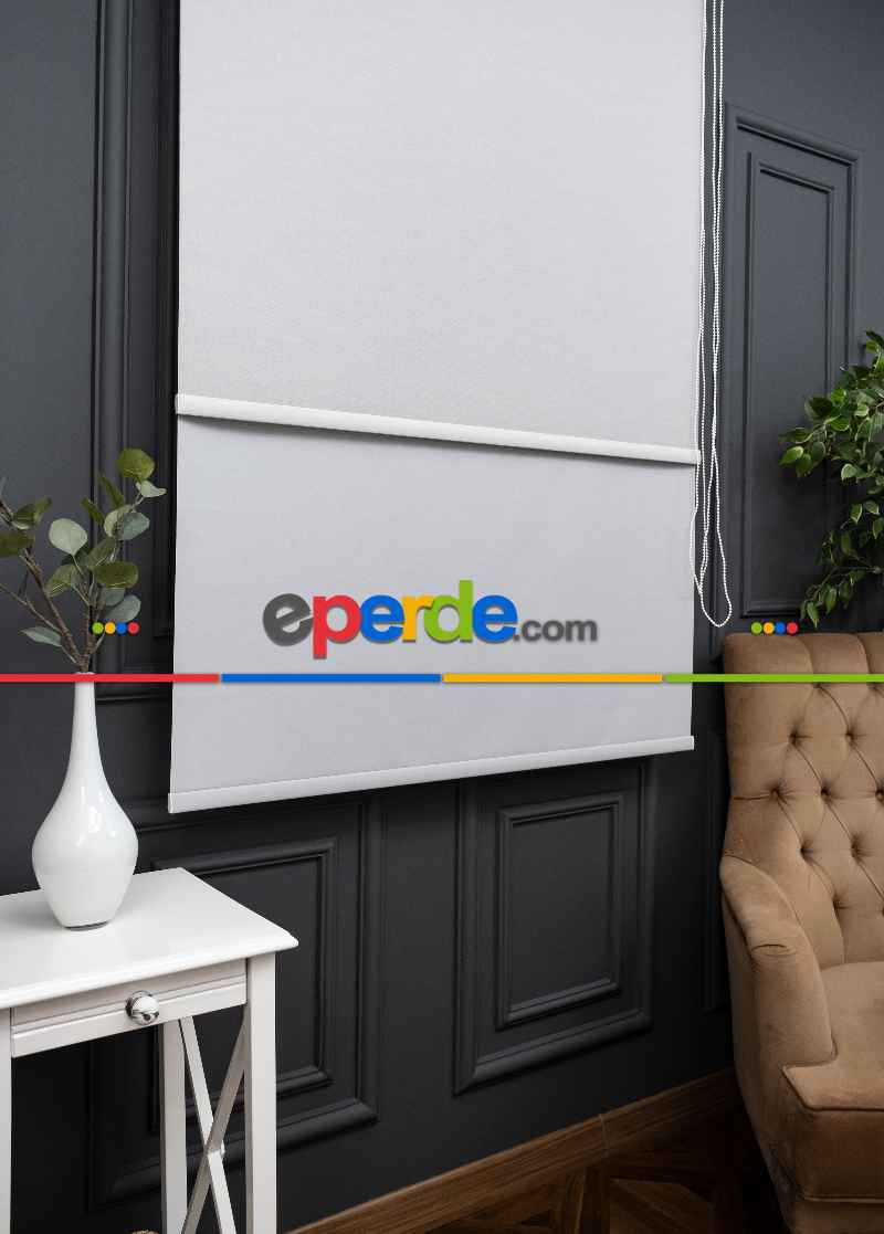 Foldet Keten Tül Ekru