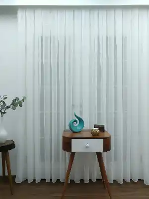 Perdeks Home Tül Perde 04 Lux Series- Ekru - Kurşunlu Tül
