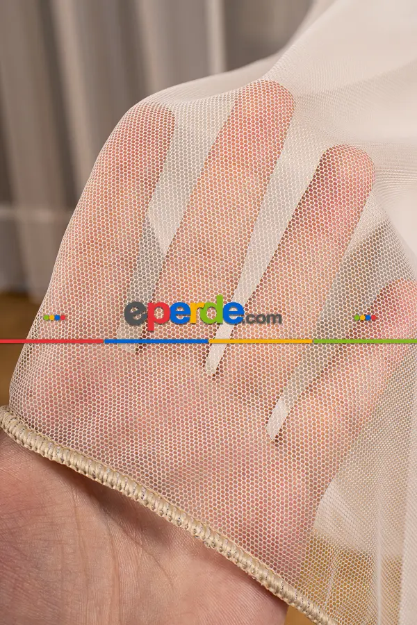 Vizon Grek Tül Perde Petek Zemin