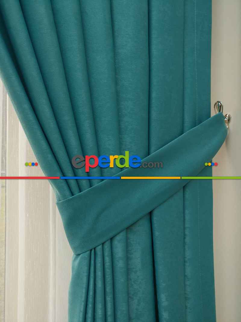 Soft Koyu Mint Fon Perde (180)- Mint
