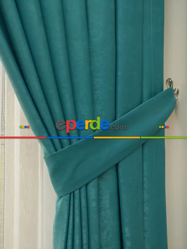 Soft Koyu Mint Fon Perde (180)- Mint