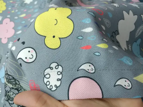 Bulut Ve Damla Desenli Fon Perde Evm680 Kumaşı Kalındır Duck Bezi Değildir- Siyah-Gri-Füme-Antrasit-Sarı