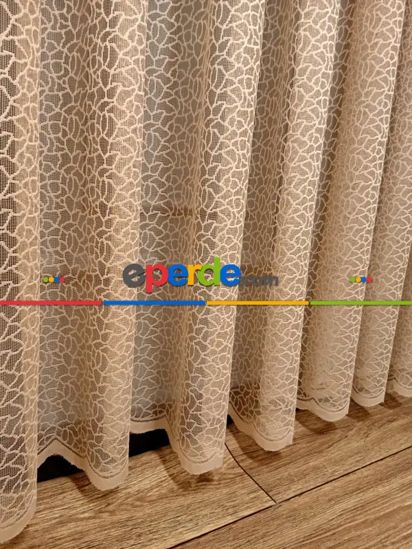 Salon - Vizon Leopar Desen Desen Modern Tül Perde