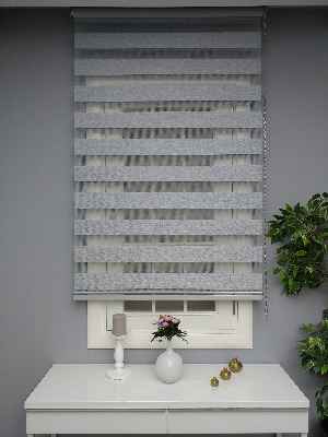 Gri Perle Home Düz Zebra Perde