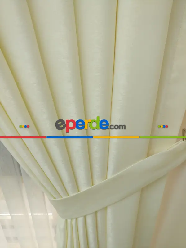 Soft Fon Perde- Krem