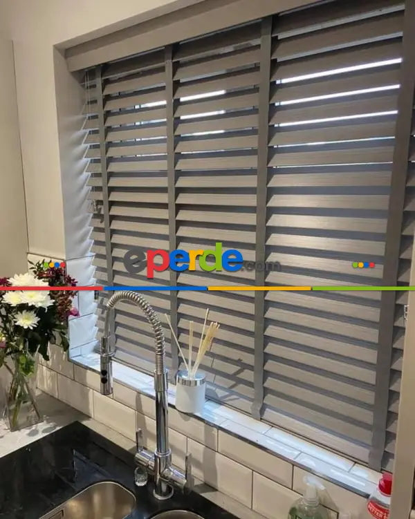 Mutfak 2025 Sezonu - 50 Mm Gerçek Ahşap Jaluzi Perde