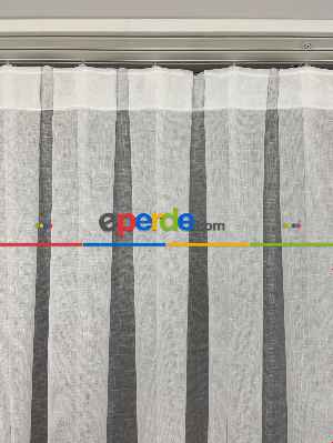 Salon - Natural Keten Tül Birinci Kalite İplikten Özel Üretilmiştir Ütü İstemez