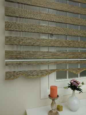 Zebra Perde - Bambu Düz Zebra Perde - Kahve Açık