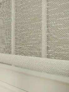 Mutfak - Jakar Örme Tül- Ekru Çiftli Sistem Dantel Desenli Perde- Ekru