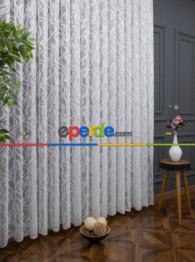 Salon Tül Perde - Fransız Dantel Tül Perde - Yüksek Kalite