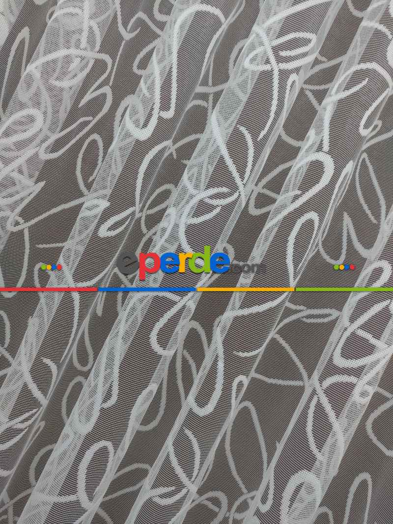 Salon Tül - Fransız Dantel 2021 Tül Perde- Ekru