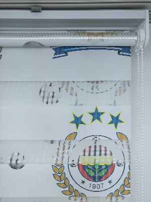 Zebra Perde- Dijital Taraftar Baskılı Fenerbahçe Zebra Perde- Lacivert-sarı