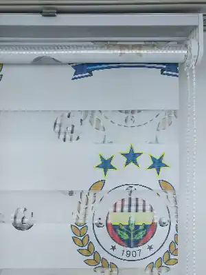 Zebra Perde- Dijital Taraftar Baskılı Fenerbahçe Zebra Perde- Lacivert-sarı