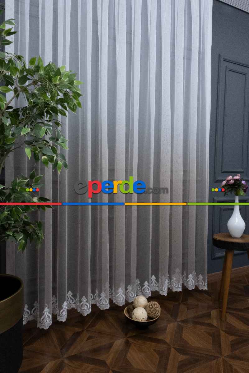 Yatak Odası - Tül Yarım Renkli Degrade Tül Renkli Tül