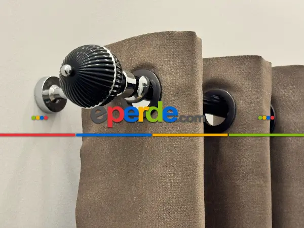 Siyah Metal Rustik Perdelik