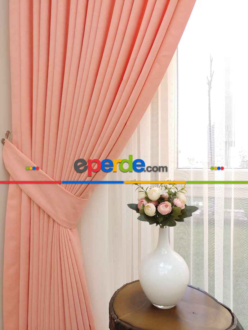 Yavru Ağzı Düz Sade Fon Perde ( Dökümlü Fon )- Yavru Ağzı