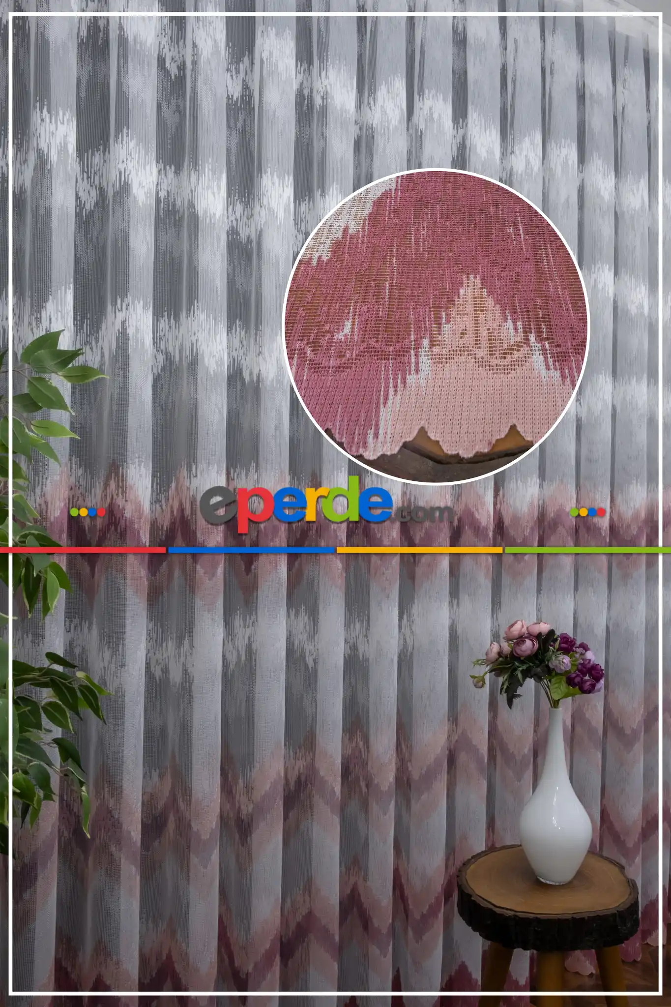 Salon Tül - Harmony Tül Yeni Tasarım Renkli Gri Antrasit Füme Tül