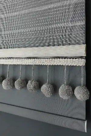 Genç Odası - Halim Perdesan Çift Mekanizmalı Tül Stor Perde Vt-01 Beyaz 
