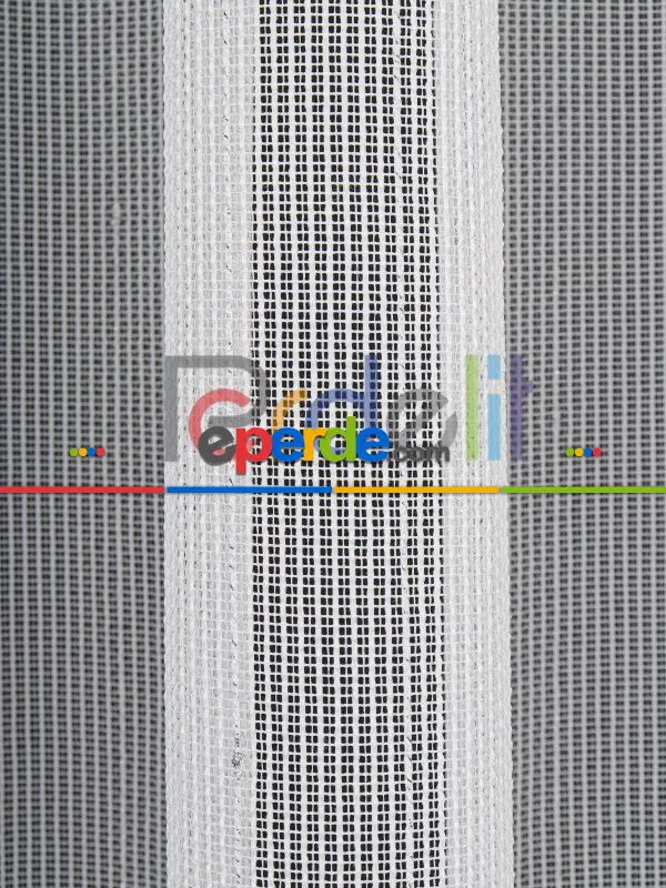 Yumuşak Dokulu Gümüş Damlacık Desenli File tül perde Ütü İstemez