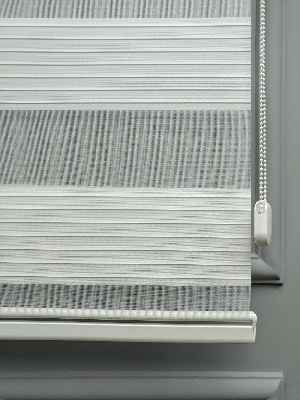 2021 Sezonu - Zebra Perde - Geniş Plise (pileli) Zebra Perde- Krem Açık-Ekru