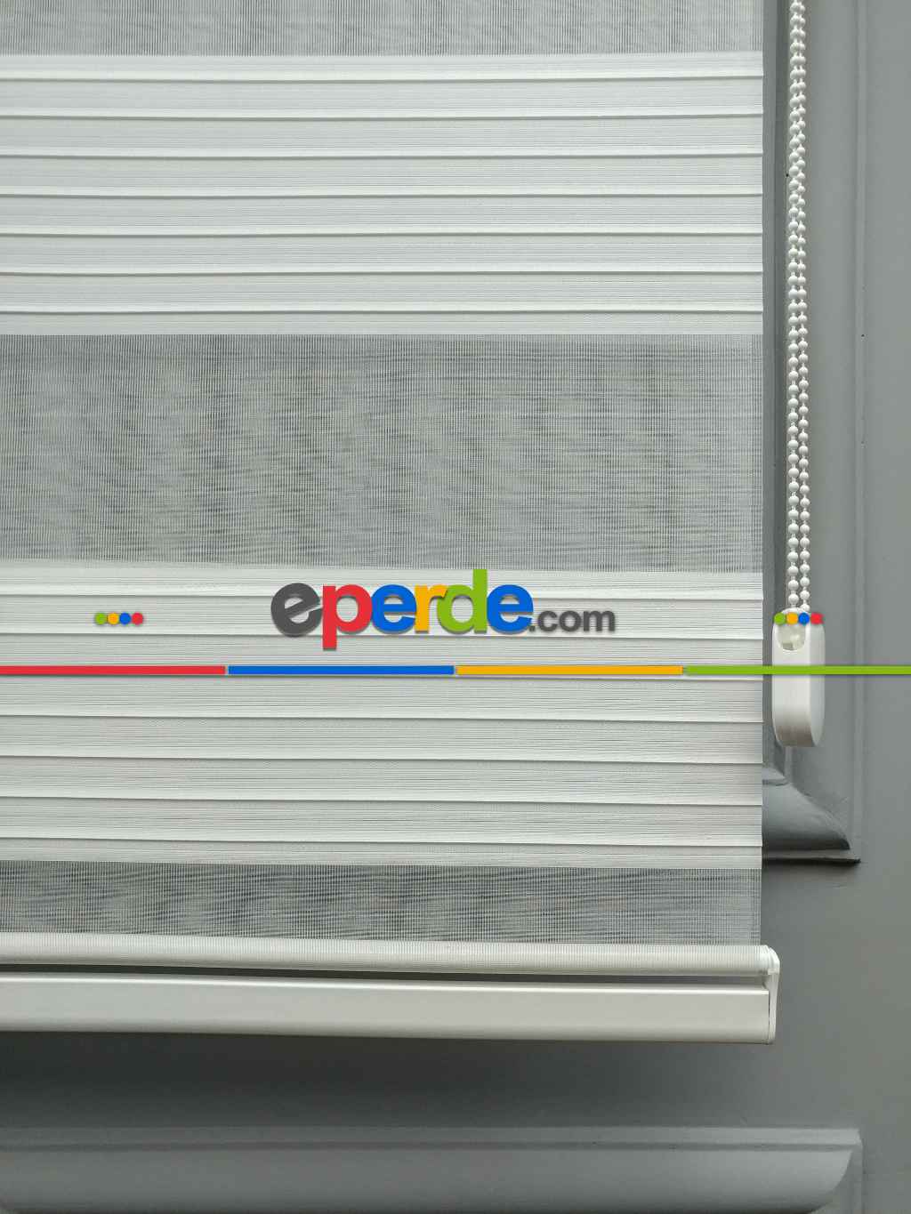 2021 Sezonu - Zebra Perde - Geniş Plise (pileli) Zebra Perde- Krem Açık-Ekru