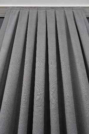 Salon Fon Perde - Gri Düz Fon Perde ( 150cm Dökümlü Fon )-